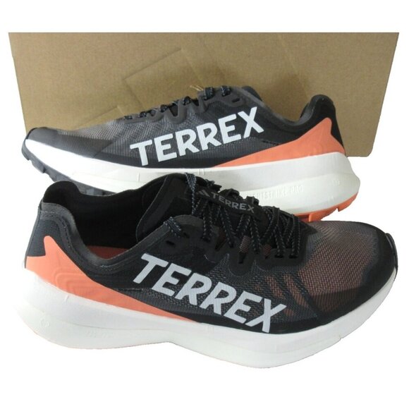 Adidas Women's Terrex Agravic Speed Trail Running Shoes Grey Orange Sizes NIB - Picture 1 of 5